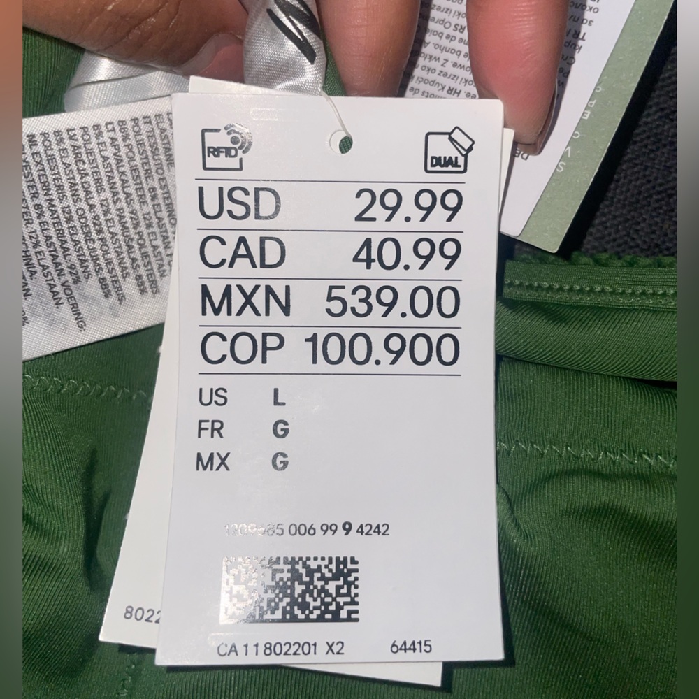 H&M Green Ribbed One-Piece Swimsuit - Picture 4 of 5